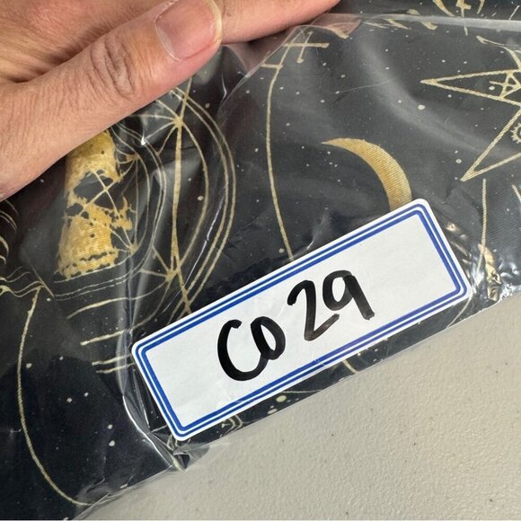 Spin Doctor Hell Bunny Y2K Pentagram Constellations Gothic Black Mini Dress S - Picture 15 of 15